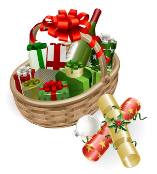 Christmas basket illustration