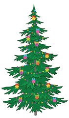 Christmas tree with ornaments