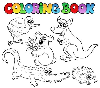 Coloring book Australian animals 1