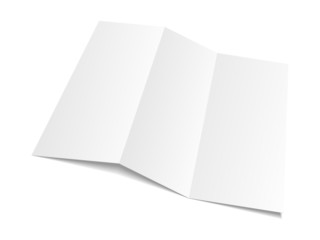 Blank white paper. Vector illustration.