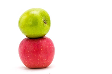 beautiful fresh apples isolated on white background