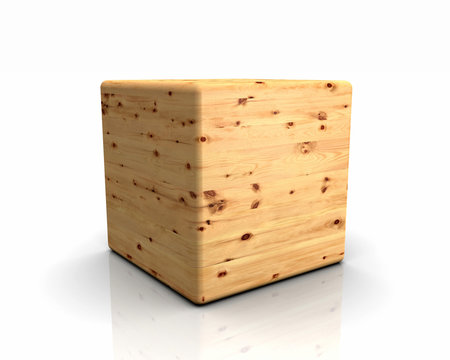 3D Holzw&uuml;rfel abgerundet - Zirbe