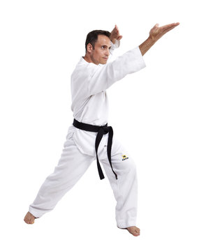 Taekwondo, Poose, Handkantenschlag, wei&szlig;