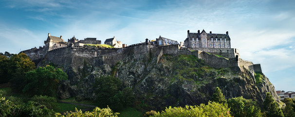 Edinburgh castle wide panorama, Scotland, UK