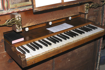 Fototapeta na wymiar Pipe organ in Church at Great Chalfield. Wilts. UK