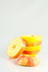 Apple fruit sliced