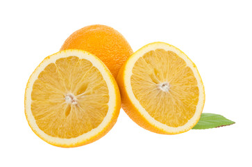 Oranges isolated on a white