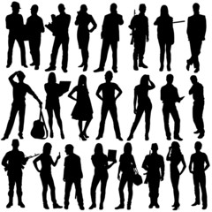 23 people silhouettes