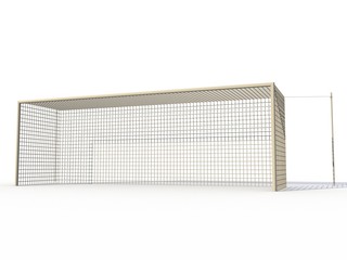 White football goals on a white background №1