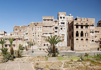 sanaa, yemen - traditional yemeni architecture