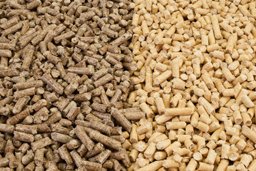 Wood pellets.