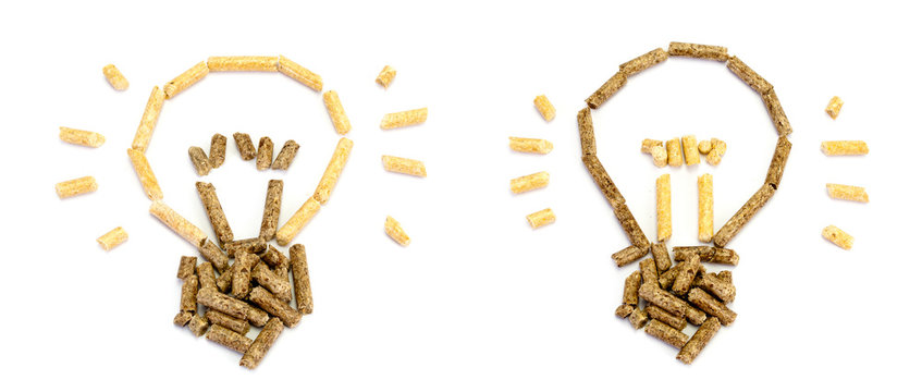 Wood pellets.
