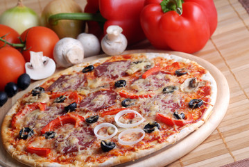 fresh pizza