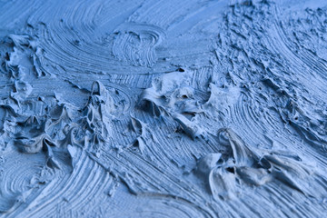 blue pastose paint detail