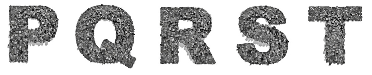 City alphabet letters P to T