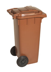 brown waste container