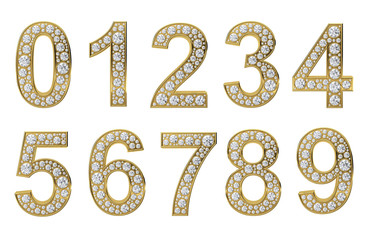 Golden numbers with white diamonds