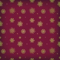 Christmas seamless snowflake pattern. Dark.