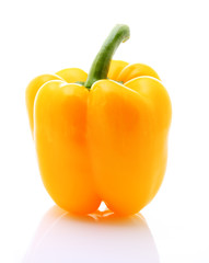 Image of sweet yellow pepper isolated on white