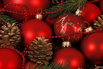 Red Christmas balls