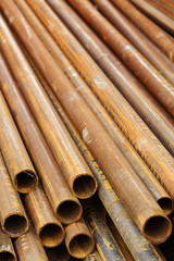 Pipes  stack  round  cut