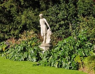 Stone Sculpture in an English Garden