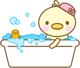 ひよこ　バスタイム
