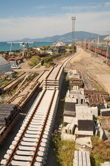 Replacement of the railroad bed