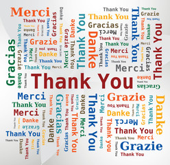 Obraz premium Merci - Thank you - Danke - Grazie - Gracias / Nuage de Mots