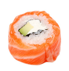 sushi on the white