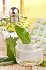 bottle of organic cream