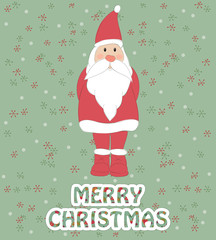 Santa on winter background