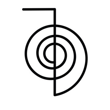 vector of reiki symbol chokurei cho ku rei