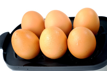 eggs stack isolated on a white