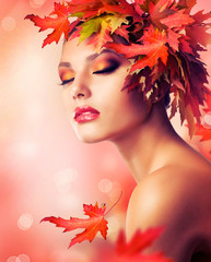Autumn Beauty Fashion Portrait