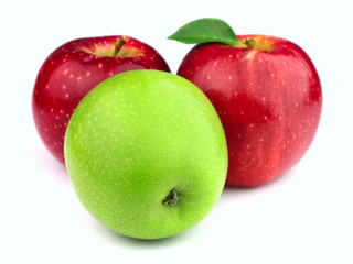 Red and green apples
