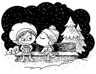 Winter couple