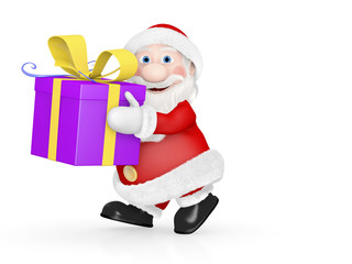 Santa Claus with present
