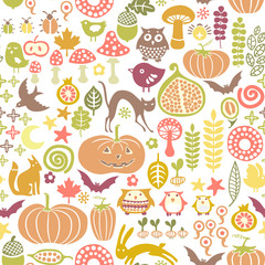 halloween seamless pattern