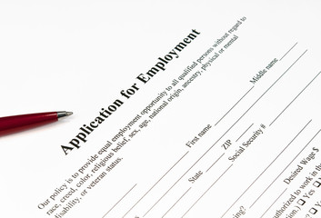 Obraz premium Application for employment