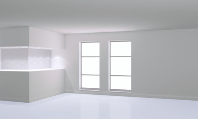 Interno vuoto con finestre