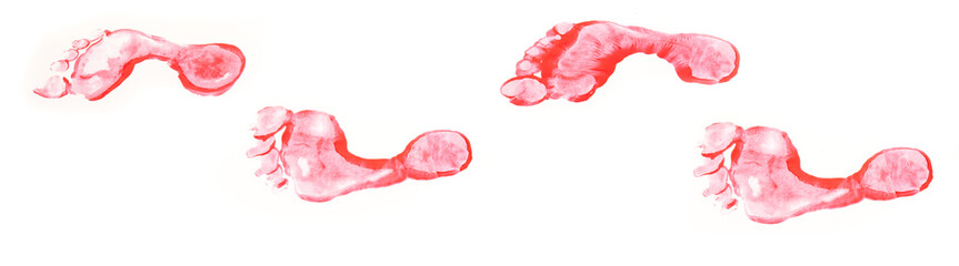 Red footprints