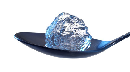 ice piece and spoon