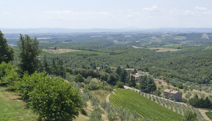 Fototapeta na wymiar Chianti in Tuscany