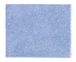 Blue viscose kitchen  (tissue), isolated on white