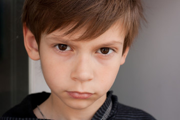 serious boy portrait