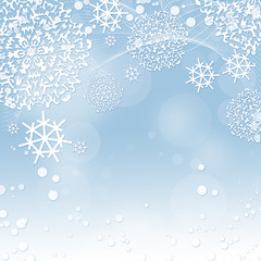 Winter background with snowflakes