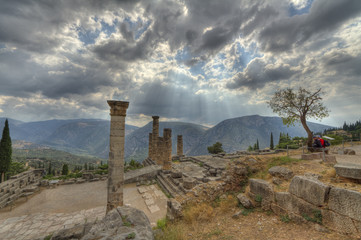 The Temple of Apollo at Delphi Greece