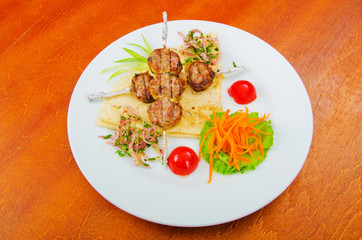 Meat balls served in the plate