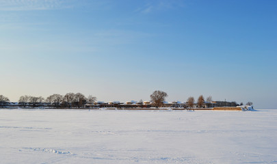 Fototapeta na wymiar View of old fort Totleben, Russia
